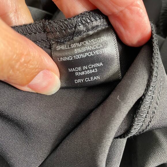 NWT Sam Edelman Strapless Feather Top Black Jumpsuit Size 4 - Picture 7 of 11